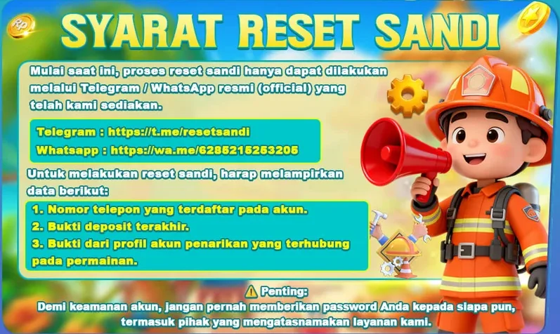 SYARAT RESET SANDI